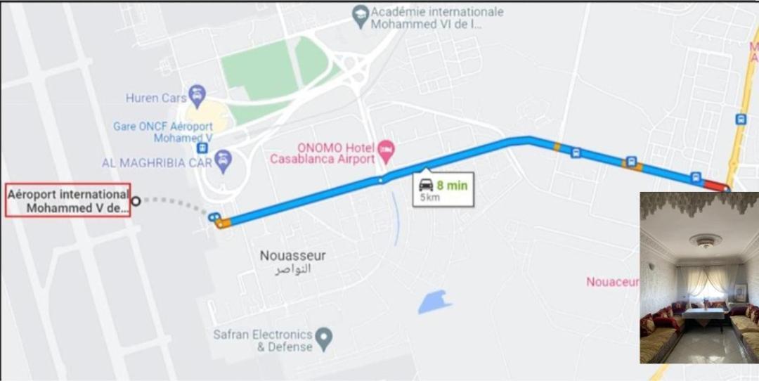 Adorable Apartamento A 8 Min Del Aeropuerto De Casablanca,Wifi Ultra Rapido Y Parking Gratis Derroua المظهر الخارجي الصورة